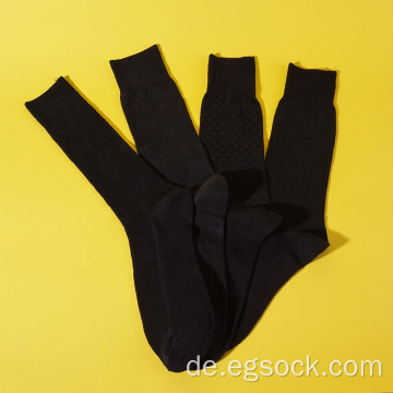 10 Paar atmungsaktive klassische schwarze Baumwollsocken mit mittlerer Wade